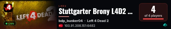 Stuttgarter Brony L4D2 Server live status badge