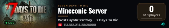 Mineconic Server live status badge