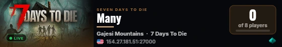Many live status badge