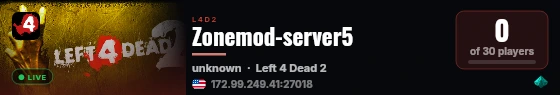 Zonemod-server5 live status badge
