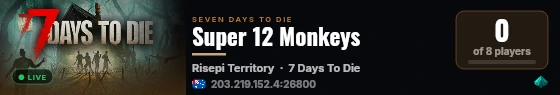 Super 12 Monkeys live status badge