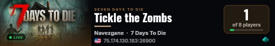 Tickle the Zombs live status badge