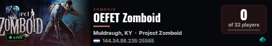 OEFET Zomboid live status badge