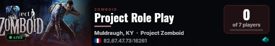 Project Role Play live status badge