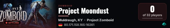 Project Moondust live status badge