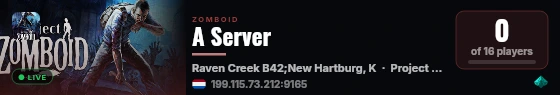 A Server live status badge