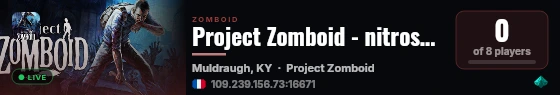 Project Zomboid - nitroserv.games live status badge