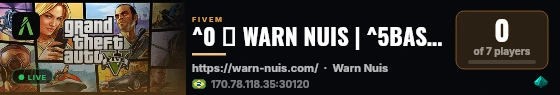 ^0 🔨 WARN NUIS | ^5BASE CORE 3.0 live status badge