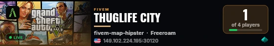 THUGLIFE CITY live status badge