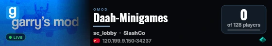 Daah-Minigames live status badge