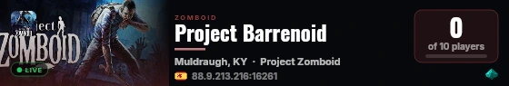 Project Barrenoid live status badge