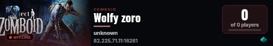 Wolfy zoro live status badge