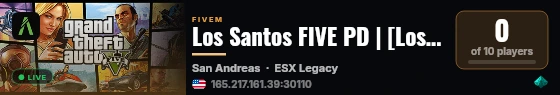 Los Santos FIVE PD | [Los Santos PD] live status badge