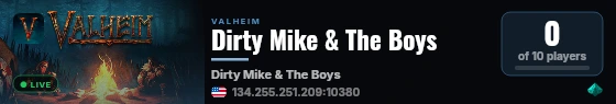 Dirty Mike & The Boys live status badge