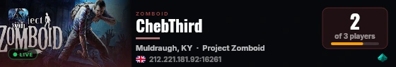 ChebThird live status badge