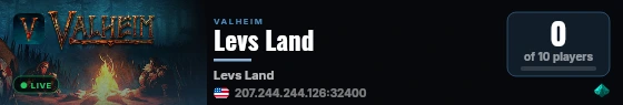 Levs Land live status badge