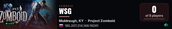 WSG live status badge