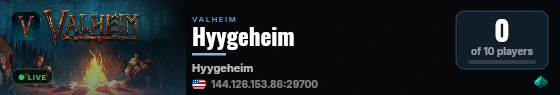Hyygeheim live status badge