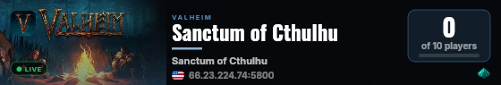 Sanctum of Cthulhu live status badge