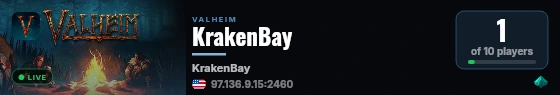KrakenBay live status badge