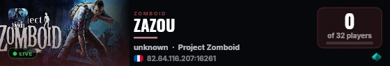 ZAZOU live status badge