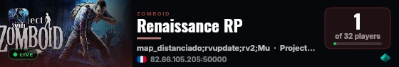 Renaissance RP live status badge
