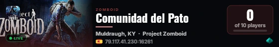 Comunidad del Pato live status badge