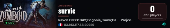 survie live status badge