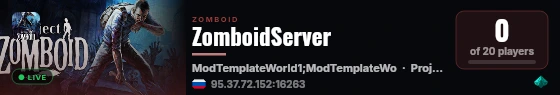 ZomboidServer live status badge
