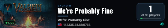 We’re Probably Fine live status badge
