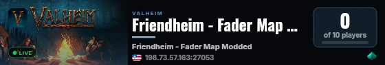 Friendheim - Fader Map Modded live status badge