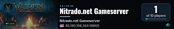 Nitrado.net Gameserver live status badge