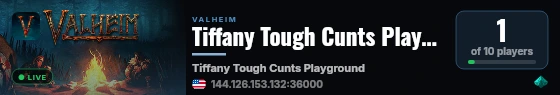 Tiffany Tough Cunts Playground live status badge