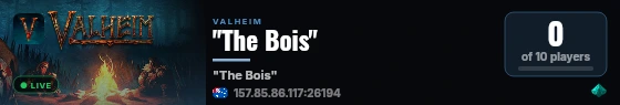 "The Bois" live status badge