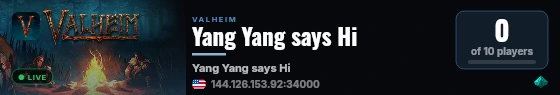 Yang Yang says Hi live status badge