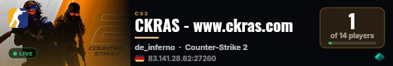 CKRAS - www.ckras.com live status badge