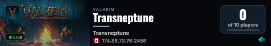 Transneptune live status badge