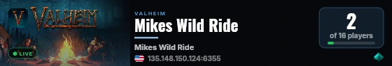 Mikes Wild Ride live status badge