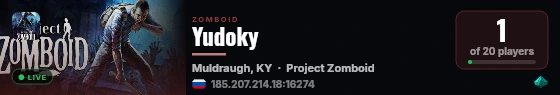 Yudoky live status badge