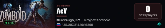 AeV live status badge