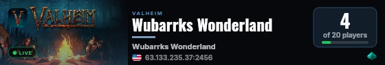 Wubarrks Wonderland live status badge
