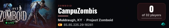 CampuZombis live status badge
