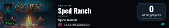 Sped Ranch live status badge