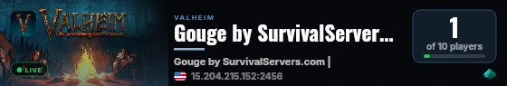 Gouge by SurvivalServers.com | SurvivalServers.com live status badge