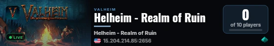 Helheim - Realm of Ruin live status badge