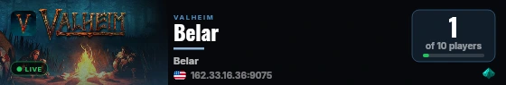 Belar live status badge