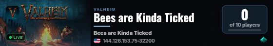 Bees are Kinda Ticked live status badge