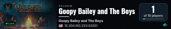 Goopy Bailey and The Boys live status badge