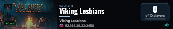 Viking Lesbians live status badge