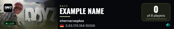 EXAMPLE NAME live status badge